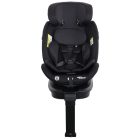 Scaun auto de siguranță Mama Kiddies Turbo Wings rotativ 360° cu ISOFIX (40–150 cm), culoare neagră, cu picior de sprijin + cadou parasolar, pernă pentru susținerea spatelui