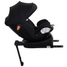 Scaun auto de siguranță Mama Kiddies Turbo Wings rotativ 360° cu ISOFIX (40–150 cm), culoare neagră, cu picior de sprijin + cadou parasolar, pernă pentru susținerea spatelui
