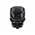 Scaun auto de siguranță Mama Kiddies® Turbo Wings rotativ 360° cu ISOFIX (40–150 cm), culoare gri închis, cu picior de sprijin + cadou parasolar și pernă pentru susținerea spatelui
