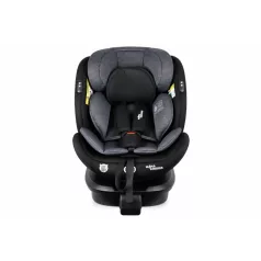  Scaun auto de siguranță Mama Kiddies® Turbo Wings rotativ 360° cu ISOFIX (40–150 cm), culoare gri închis, cu picior de sprijin + cadou parasolar și pernă pentru susținerea spatelui
