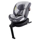 Scaun auto de siguranță Mama Kiddies Turbo Wings rotativ 360° cu ISOFIX (40–150 cm), culoare gri, cu picior de sprijin + cadou parasolar, pernă pentru susținerea spatelui