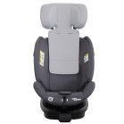 Scaun auto de siguranță Mama Kiddies Turbo Wings rotativ 360° cu ISOFIX (40–150 cm), culoare gri, cu picior de sprijin + cadou parasolar, pernă pentru susținerea spatelui