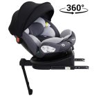 Scaun auto de siguranță Mama Kiddies Turbo Wings rotativ 360° cu ISOFIX (40–150 cm), culoare gri, cu picior de sprijin + cadou parasolar, pernă pentru susținerea spatelui