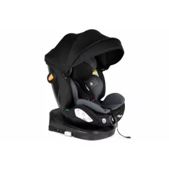   Scaun auto de siguranță Mama Kiddies® Turbo Wings cu ISOFIX, rotativ la 360° (40–150 cm), de culoare gri închis + cadou suport pentru coloană și copertină de protecție solară
