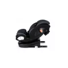 Scaun auto de siguranță Mama Kiddies® Turbo Wings cu ISOFIX, rotativ la 360° (40–150 cm), de culoare gri închis + cadou suport pentru coloană și copertină de protecție solară