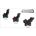 Mama Kiddies Safety Star autósülés (0-25 kg) piros-fekete színben