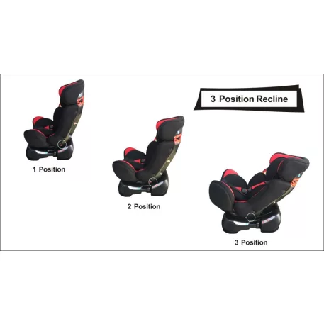 Mama Kiddies Safety Star autósülés (0-25 kg) piros-fekete színben