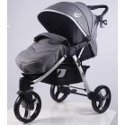 Mama Kiddies Explorer sport babakocsi babahordozóval és kiegészítőkkel szürke színben + ajándék lábzsák