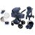 Mama Kiddies Charlie PRO 3 în 1 cărucior pentru copii, cu accesorii, în culoare albastru + cadou