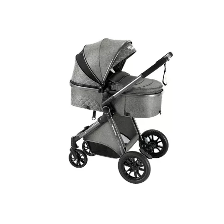 Mama Kiddies Charlie PRO 3 în 1 cărucior pentru copii, cu accesorii, în culoare gri + cadou.