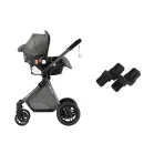 Mama Kiddies Charlie PRO 3 în 1 cărucior pentru copii, cu accesorii, în culoare gri + cadou.