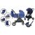 Mama Kiddies Lion Royal Edition 3în1 cărucior multifuncțional cu accesorii, culoare alabastru + Cadou