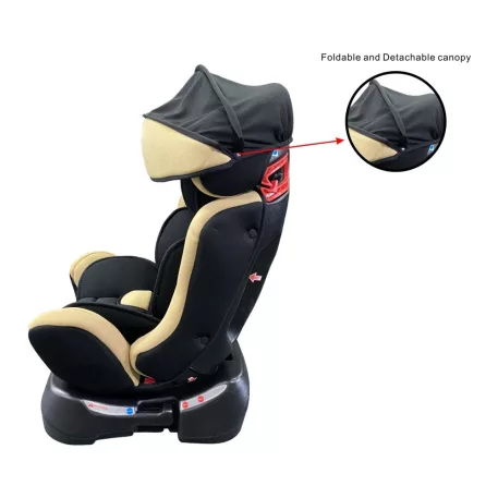 Scaun auto Mama Kiddies Safety Plus (0-25 kg) bej cu copertină cadou