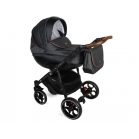 Mama Kiddies Lux Creativ 3az1-ben multifunkciós babakocsi szett kiegészítőkkel antracit színben + Ajándék