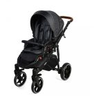 Mama Kiddies Lux Creativ 3az1-ben multifunkciós babakocsi szett kiegészítőkkel antracit színben + Ajándék
