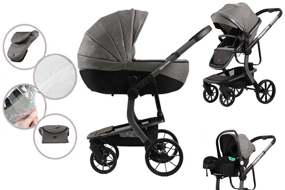 Mama Kiddies Icon 3 în 1 cărucior multifuncțional cu accesorii